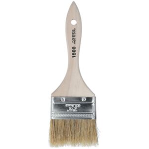 Linzer Bristle Chip Brush with Wood Handle Beige and Silver 2 1/2inch Linzer Bristle Chip Brush with Wood Handle Beige and Silver 2 1/2inch